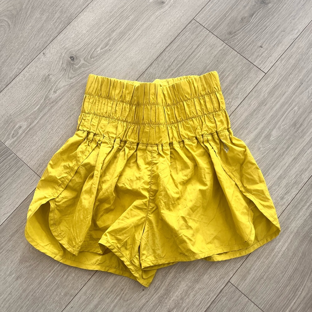 FP Movement by Free People High Waist Yellow Shorts